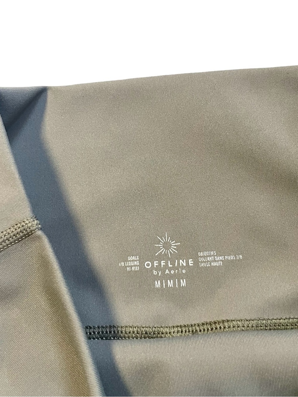 OFFLINE By Aerie Goals High Rise 7/8 Olive Mesh Pocket Leggings Medium - Picture 3 of 4